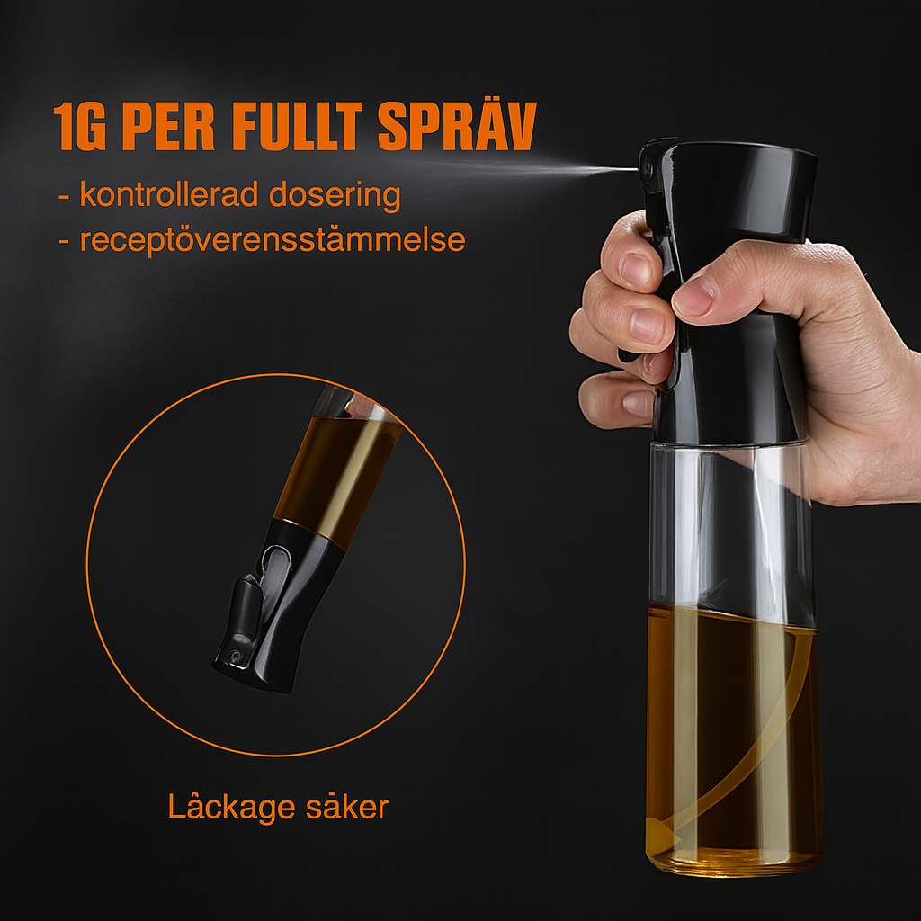 🛒 Premium Oljespray i Glas – För Hälsosam och Stilren Matlagning