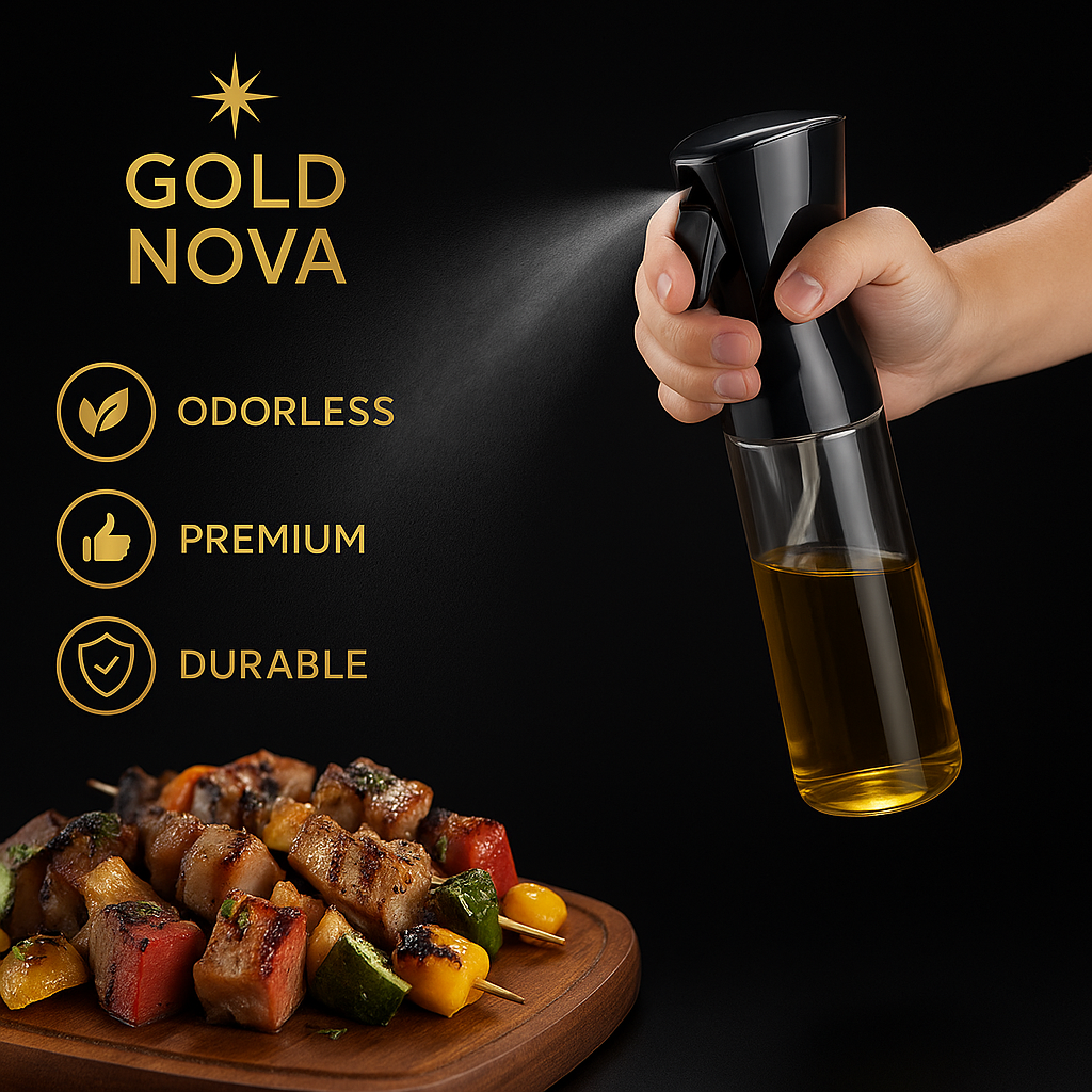 🛒 Premium Oljespray i Glas – För Hälsosam och Stilren Matlagning