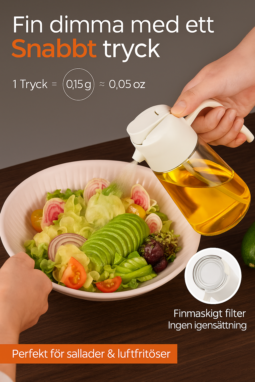 🛒 Premium Oljespray i Glas – För Hälsosam och Stilren Matlagning