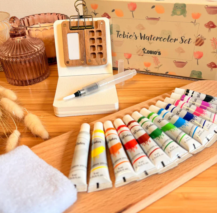 🎨 Gold Nova Watercolor Set – Skapa Var Du Vill