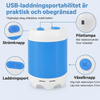 🔋 Portabel Utedusch med Slang & Munstycken – Laddningsbar, Kompakt & Klar för Sommaren!
