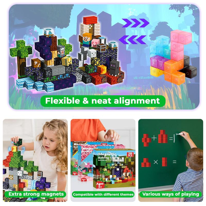 Färgglada Magnetiska Byggklossar - 200 Delar För Kreativa Barn!