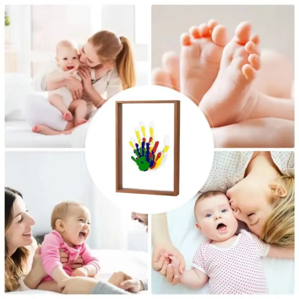 👣 Familjens Handavtryck kit – Minnesskapande konst i ram
